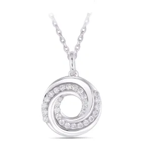 14k White Gold Moissanite Necklace / Pendant 0.38ct Total