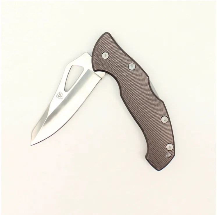 ARIAT FOLDING PLAIN BLADE KNIFE GREY