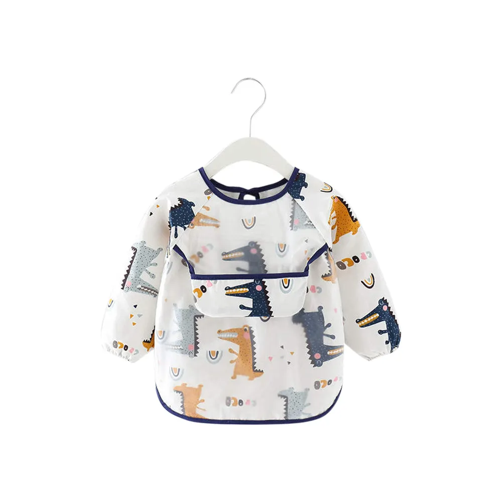 Baby Long Sleeve Apron Smock Bib Woodlands