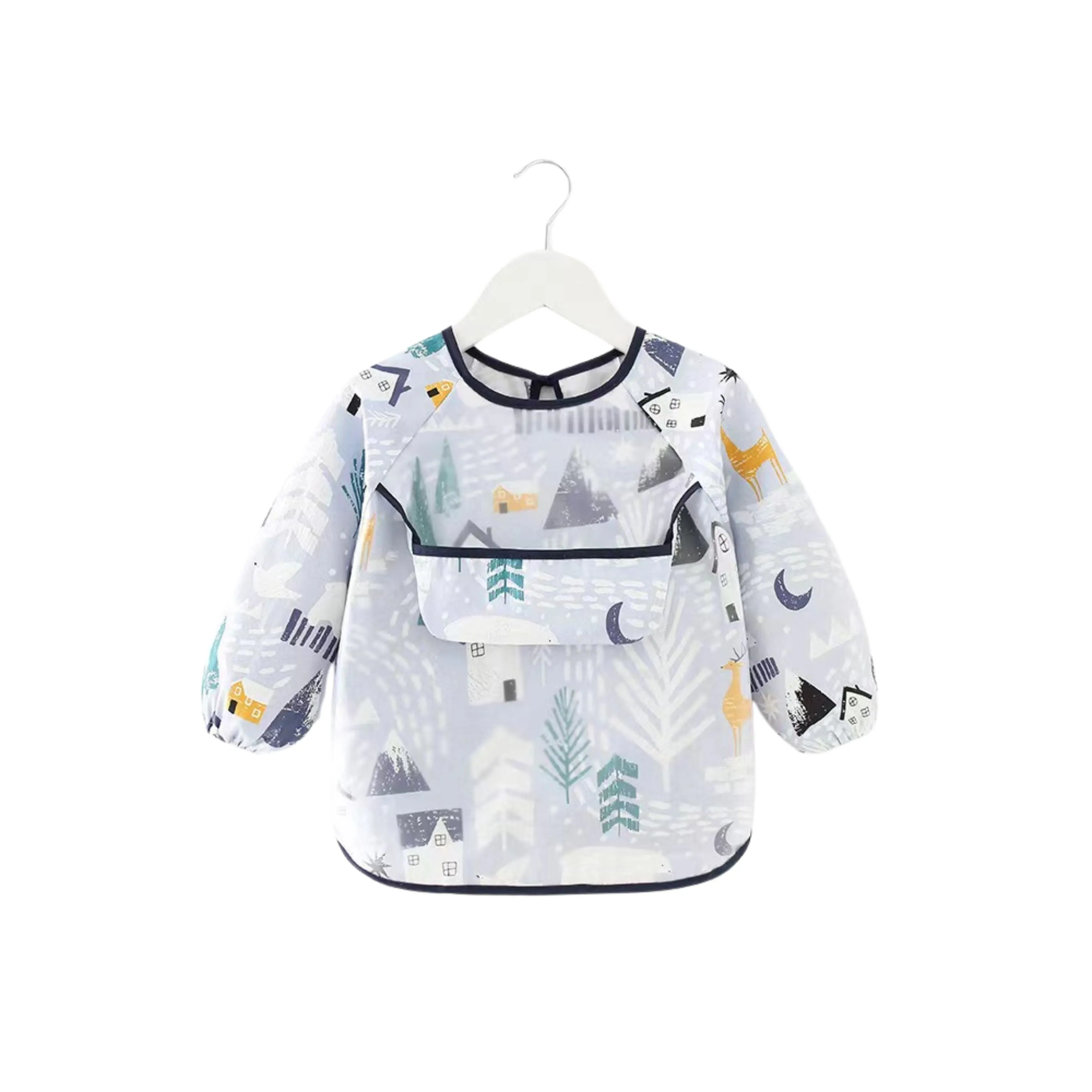 Baby Long Sleeve Apron Smock Bib Woodlands