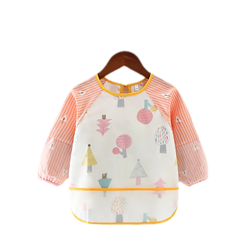 Baby Long Sleeve Apron Smock Bib Woodlands