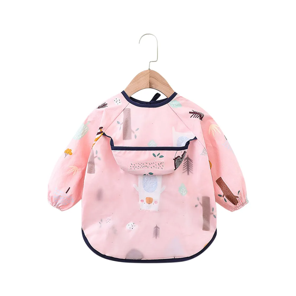 Baby Long Sleeve Apron Smock Bib Woodlands