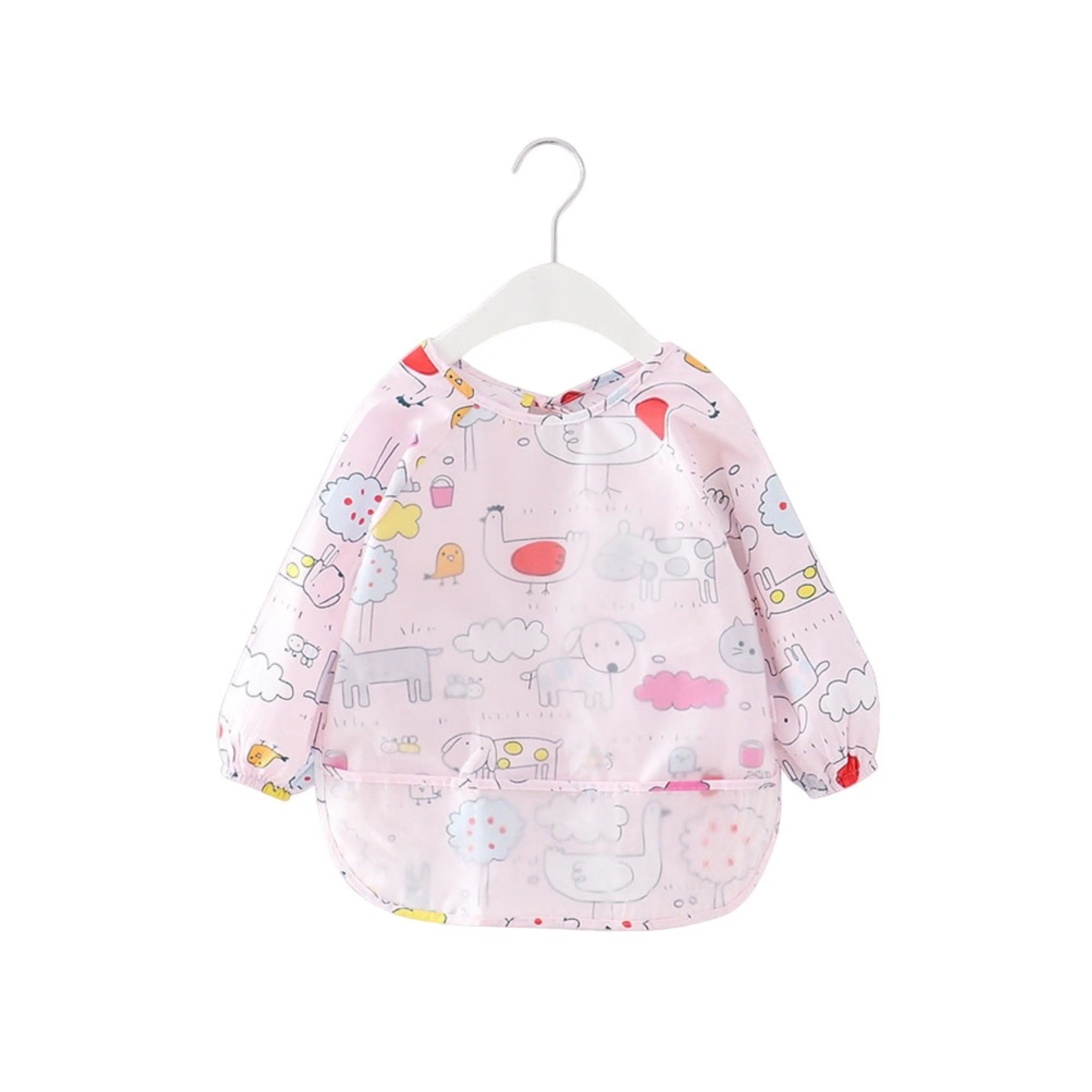 Baby Long Sleeve Apron Smock Bib Woodlands