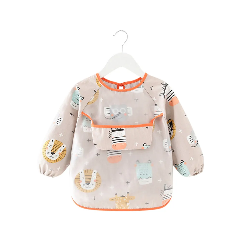 Baby Long Sleeve Apron Smock Bib Woodlands