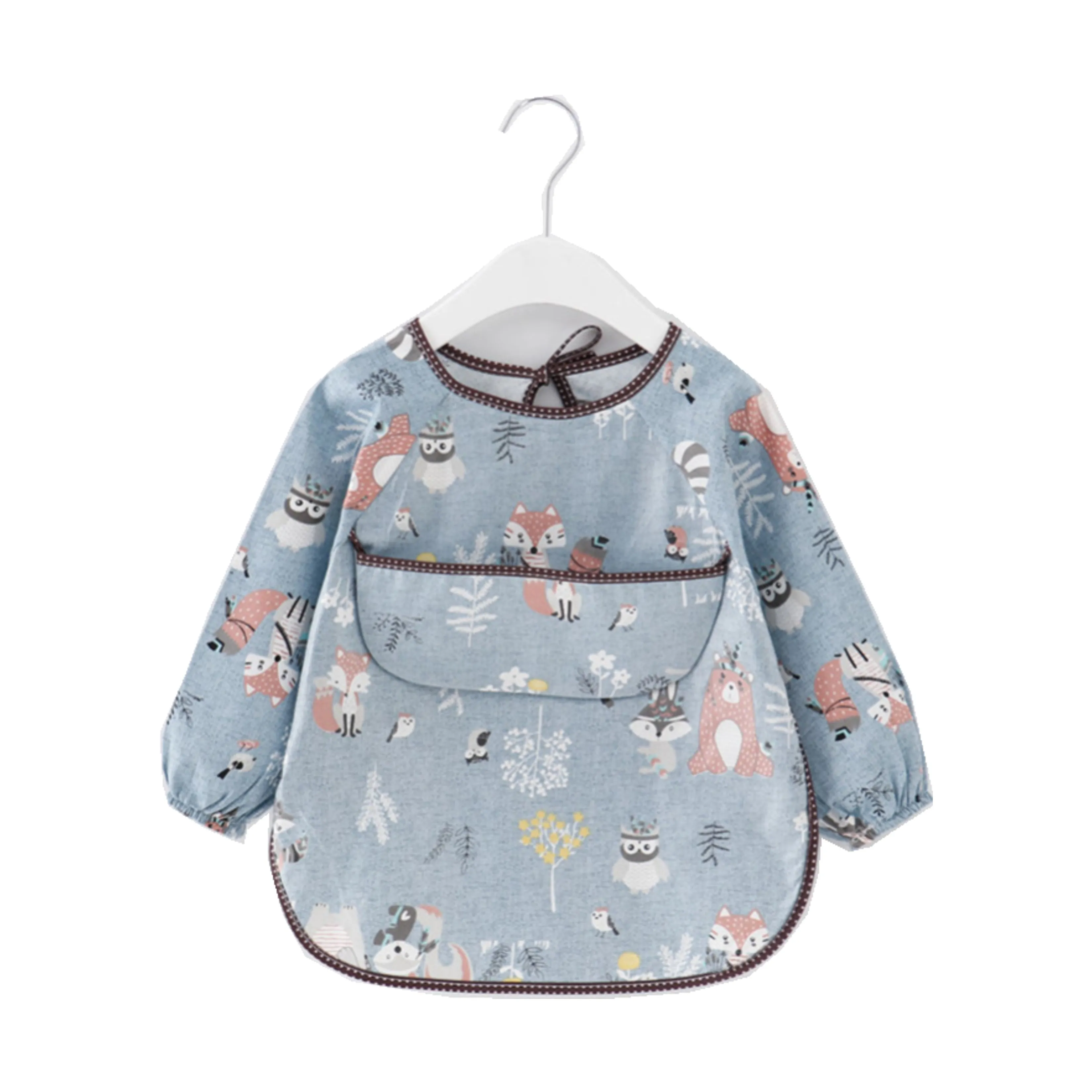 Baby Long Sleeve Apron Smock Bib Woodlands