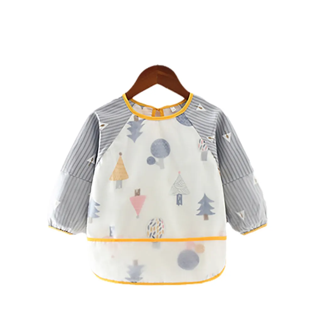 Baby Long Sleeve Apron Smock Bib Woodlands