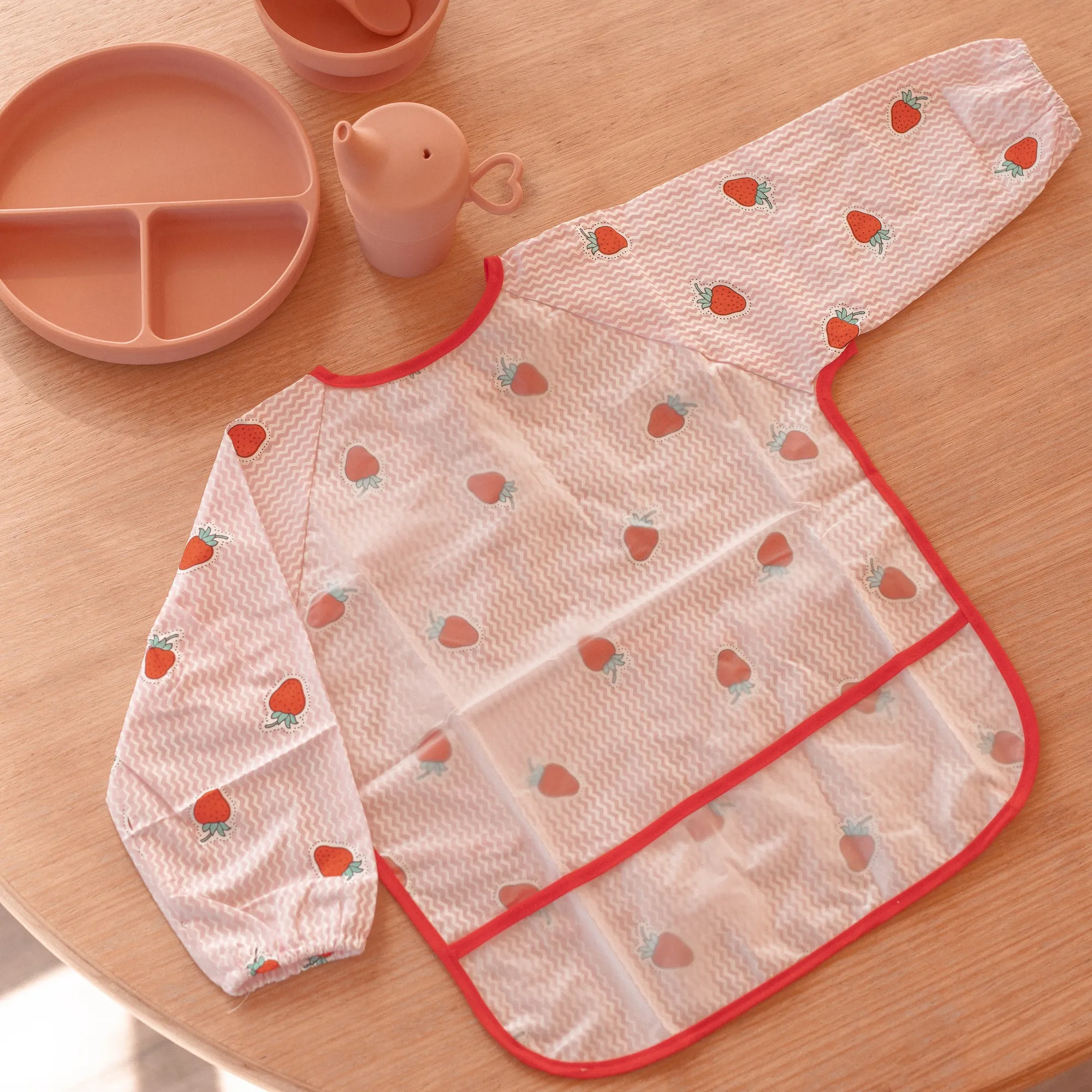 Baby Long Sleeve Apron Smock Bib Woodlands