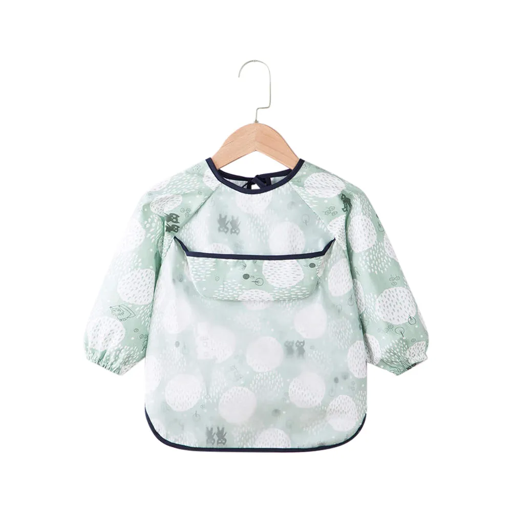 Baby Long Sleeve Apron Smock Bib Woodlands