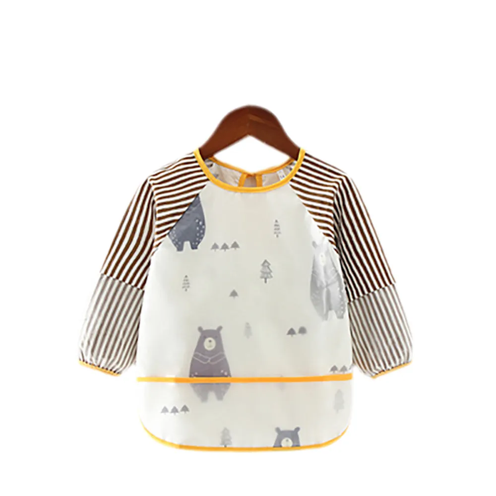 Baby Long Sleeve Apron Smock Bib Woodlands