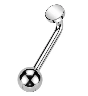 Ball Top Vertical Clitoral Hood Internally Threaded Titanium Barbell