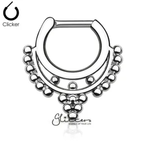 Beaded Collar 316L Surgical Steel Septum Clicker