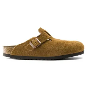 BIRKENSTOCK BOSTON SOFT FOOTBED SUEDE LEATHER CLOGS