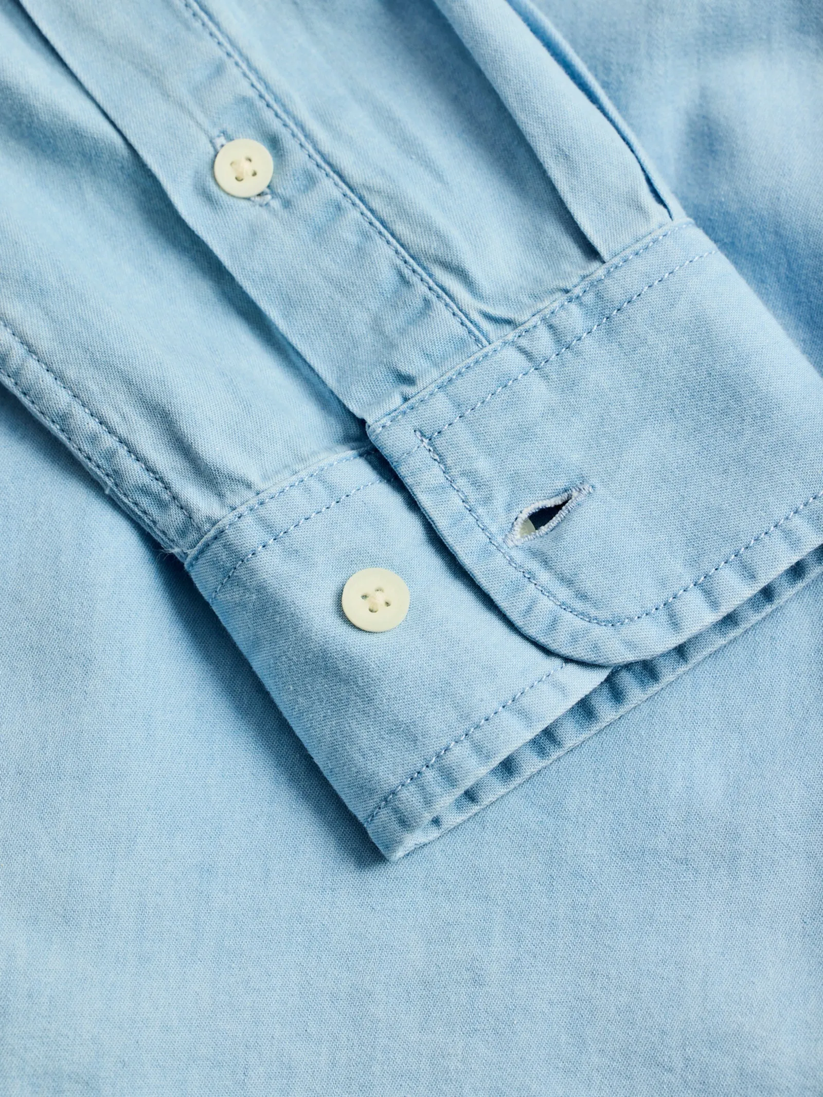 Blue Silky Denim Shirt