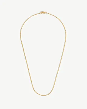 Box Link Chain Necklace | 18ct Gold Plated Vermeil