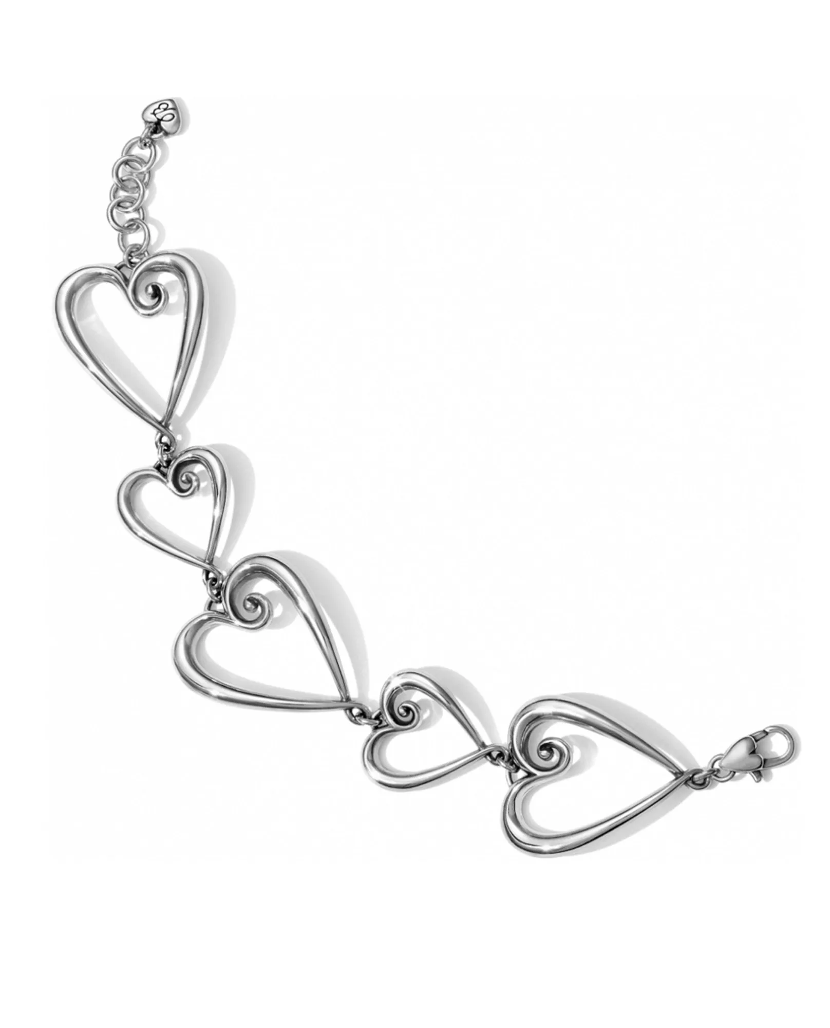 BRIGHTON JF1400 WHIMSICAL HEART LINK BRACELET