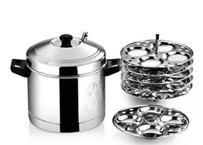 Butterfly Idli Cooker Set with 6 Plates