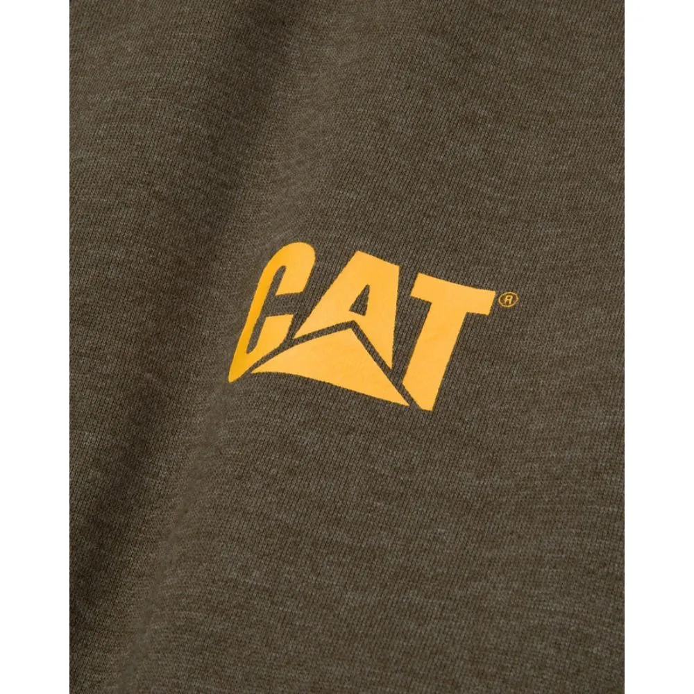 CAT Men's Full Zip Hooded Work Sweatshirt - Army Green W10840