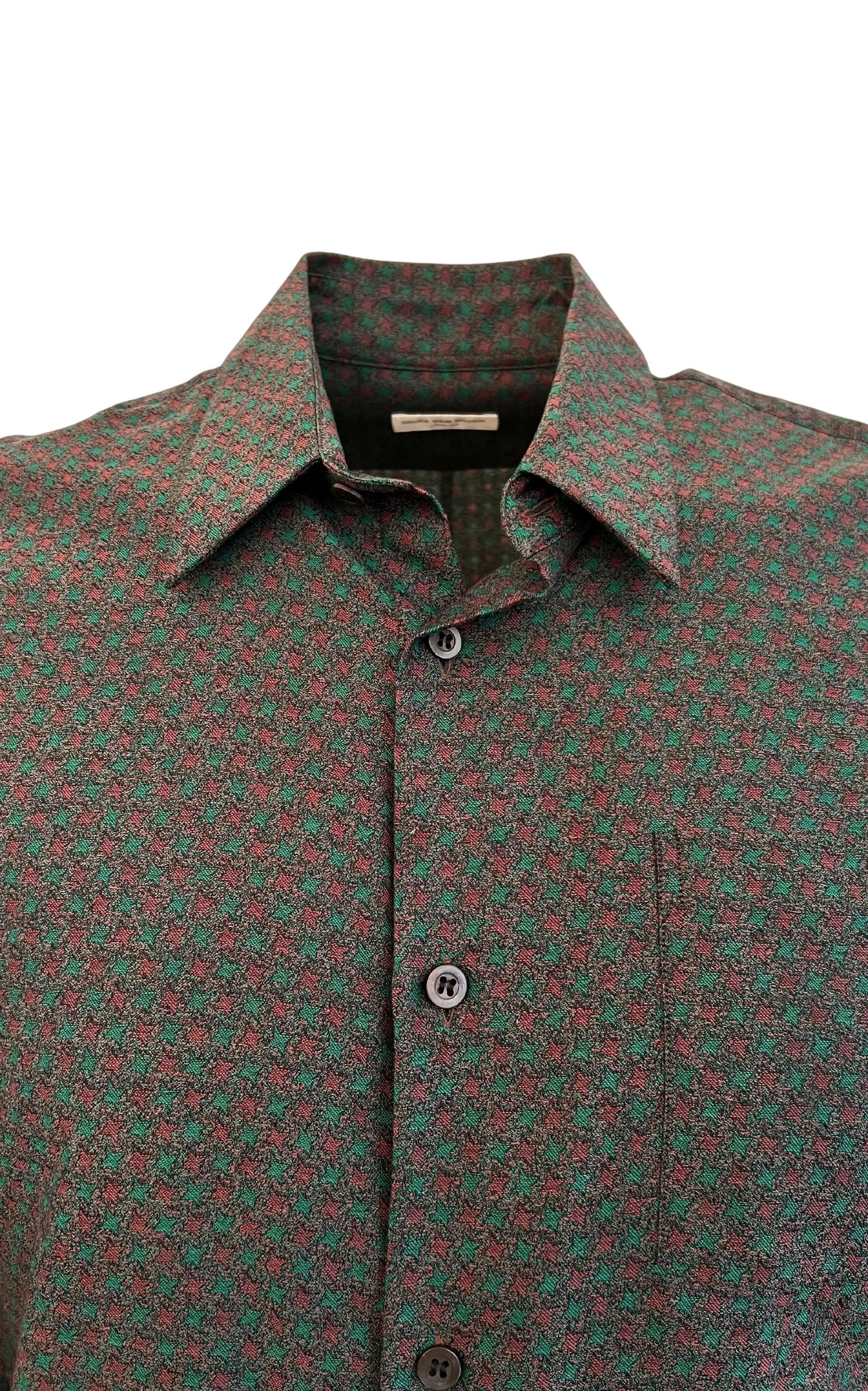 Curley Print Green Cotton Shirt