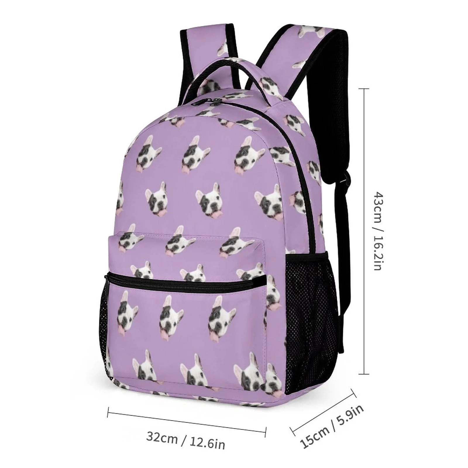 Custom Pet Face 3 in 1 Personalized School Backpack School Lunch Bag Pencil Case