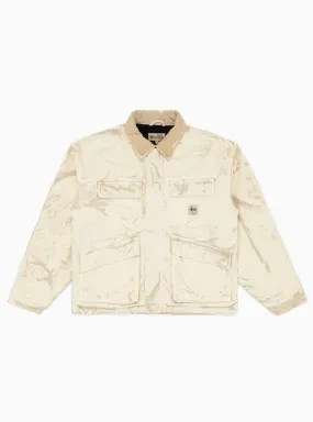 Distressed Canvas Shop Jacket Khaki