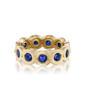 Eyelet Blue Sapphire Ring