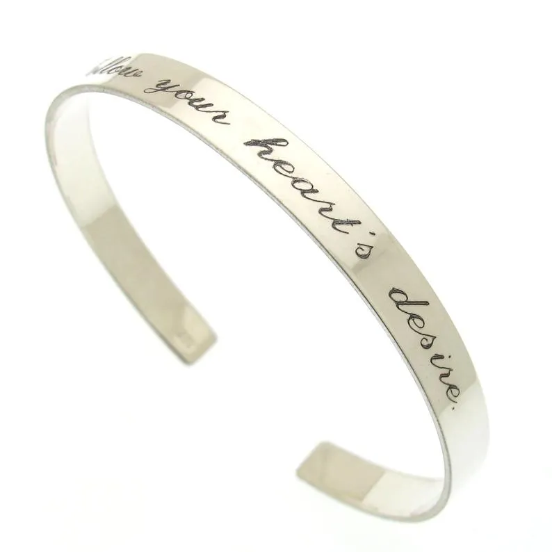 Follow Your Heart Engraved Bracelet