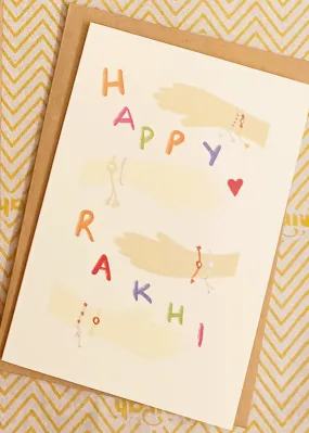 Happy Rakhi Greeting Card - Hands