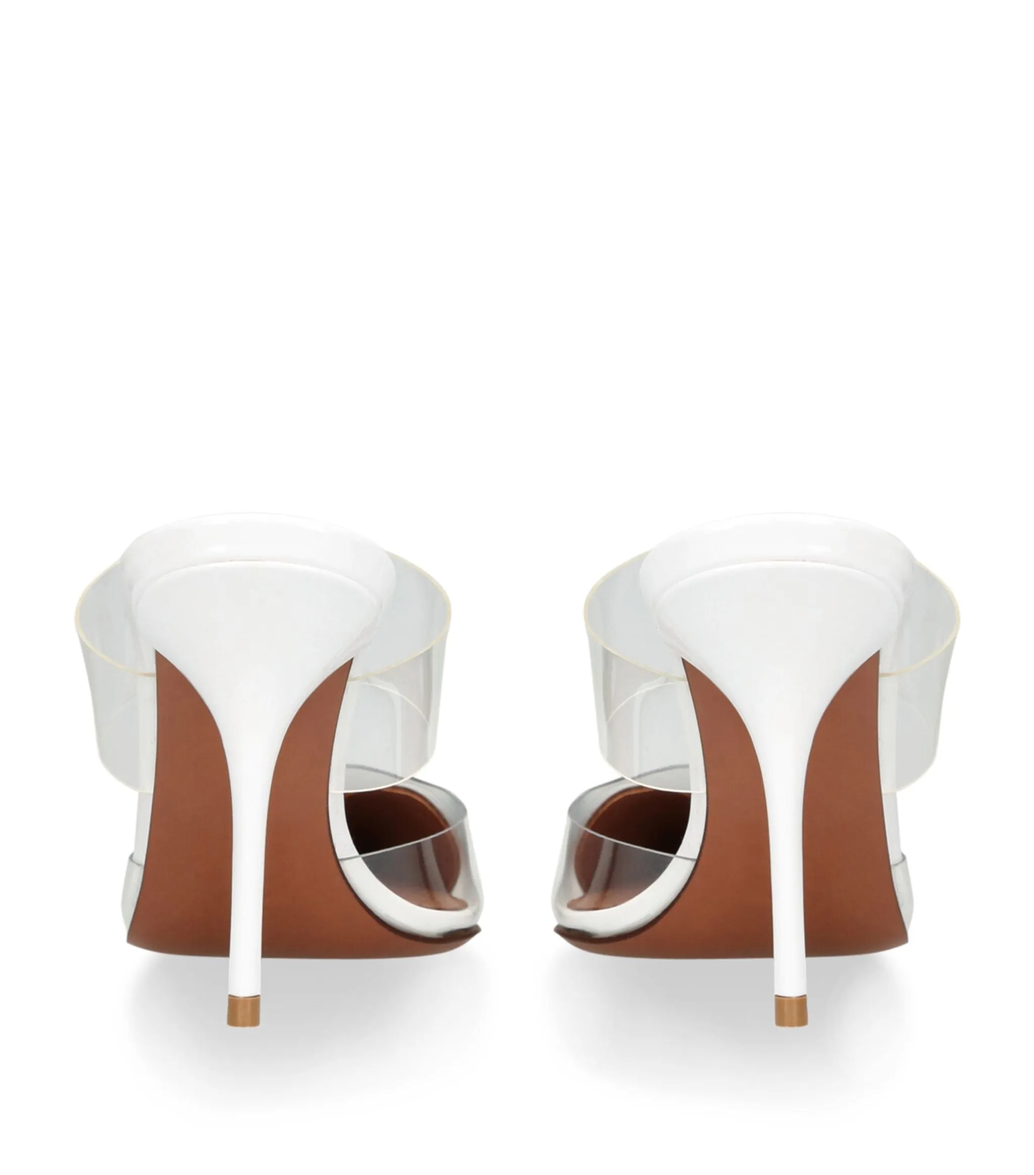 Heart 90 Mules, White