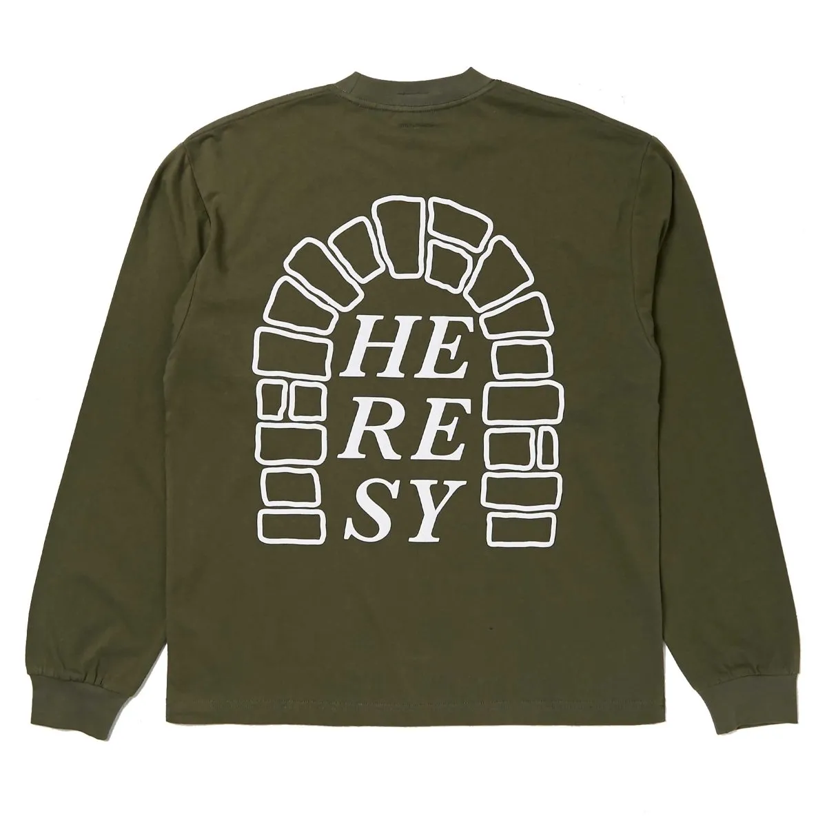 Heresy Men's Arch Green Long-Sleeve Tee Shirt