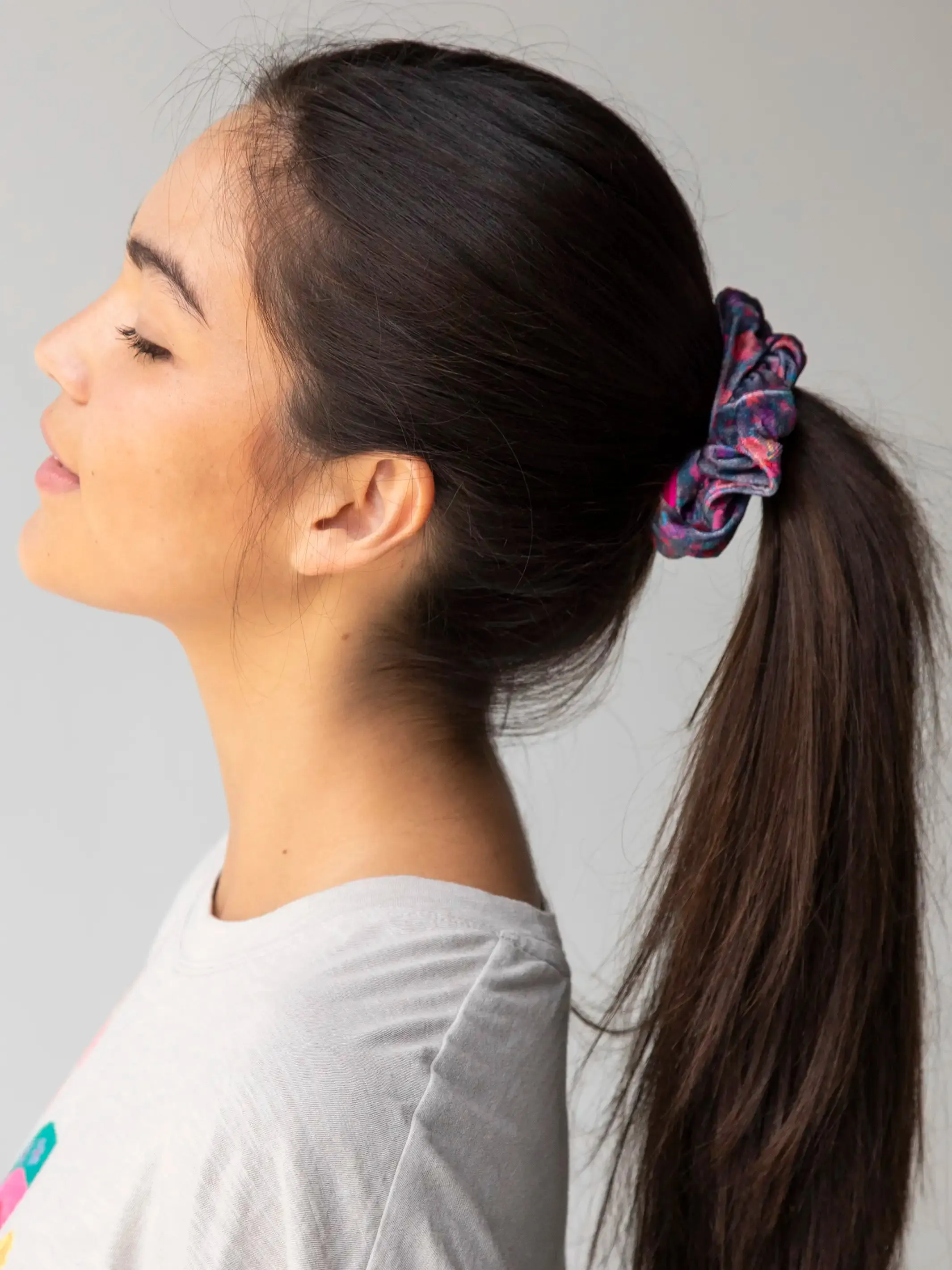 Hideaway Scrunchie - Dark Floral Garden