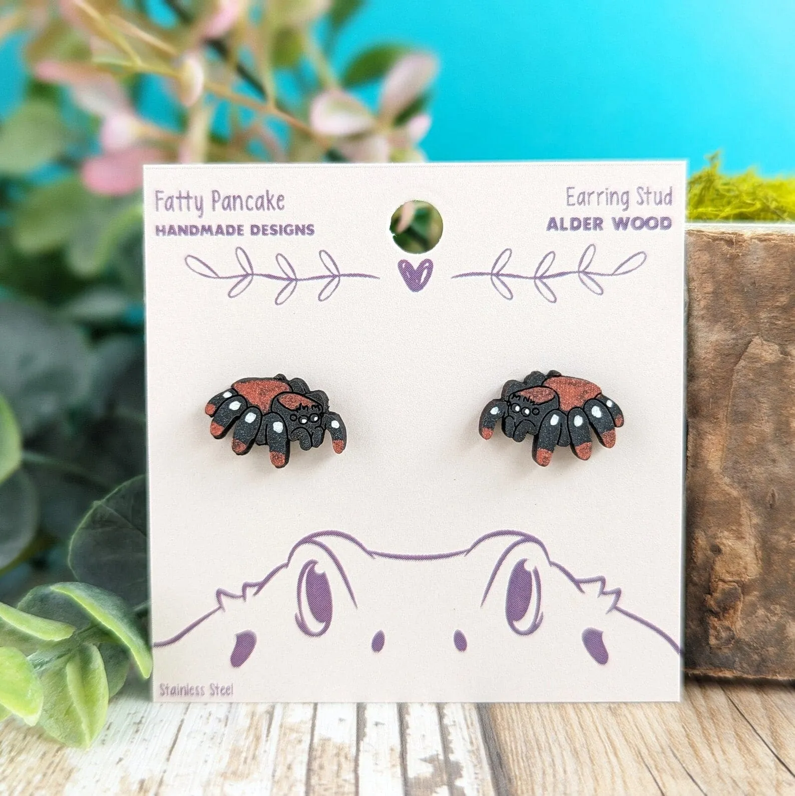 Jumping Spider Stud Earrings