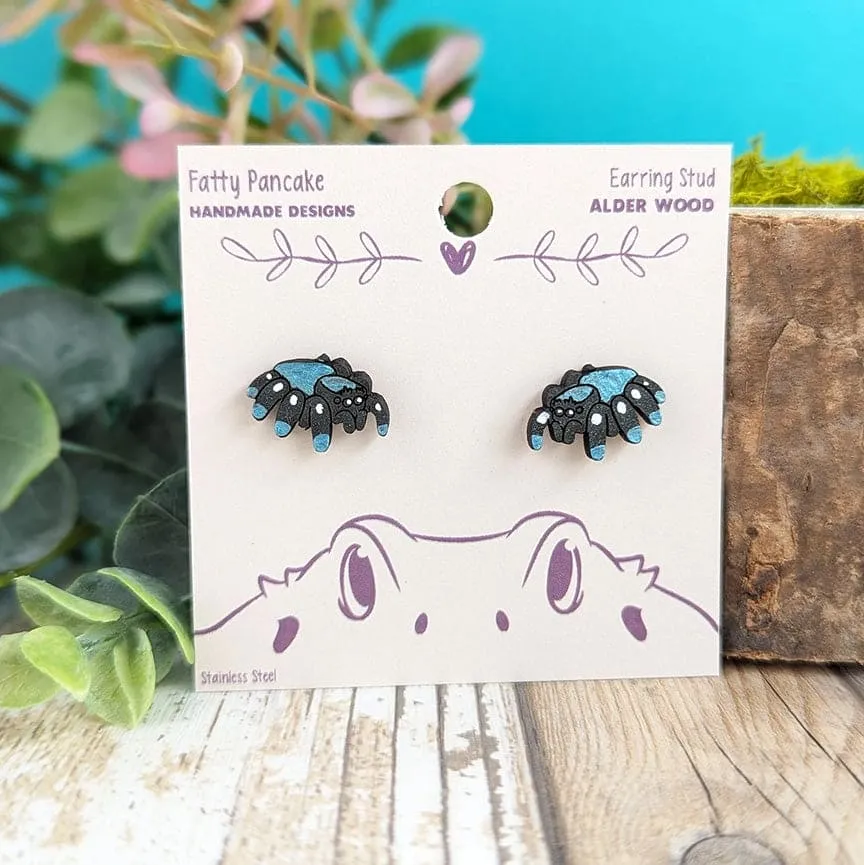 Jumping Spider Stud Earrings