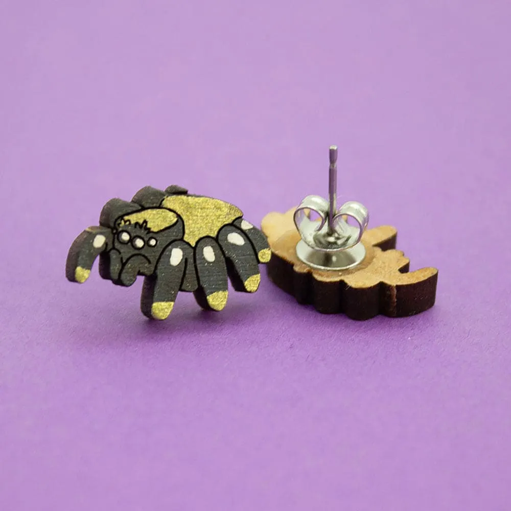 Jumping Spider Stud Earrings