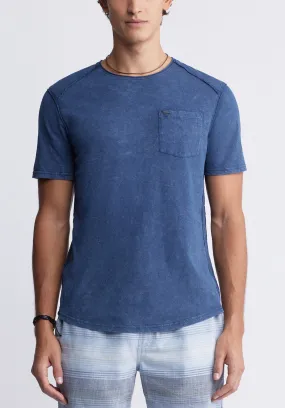 Kamizo Men's Pocket T-shirt in Whale Blue - BM24346