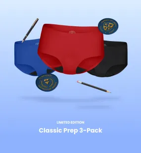 (Kit Item) Classic Prep SLP 4-Pack Gumdrop/Blueberry/Black 3-Pack | Boyshort