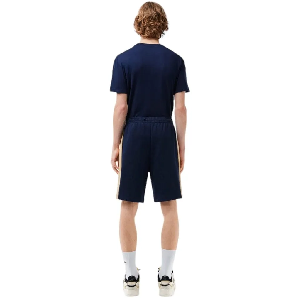 Lacoste Colorblock Fleece Shorts (Navy/Beige) GH1434-51