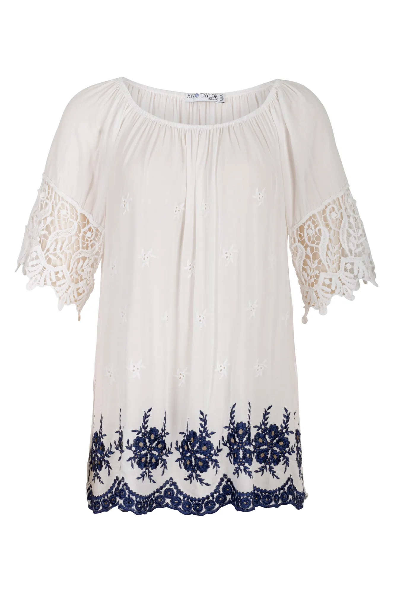 Made in Italy Embroidered Top | WHITE | 0407YY