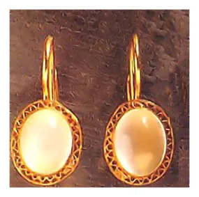 Moonstone Oval Earrings