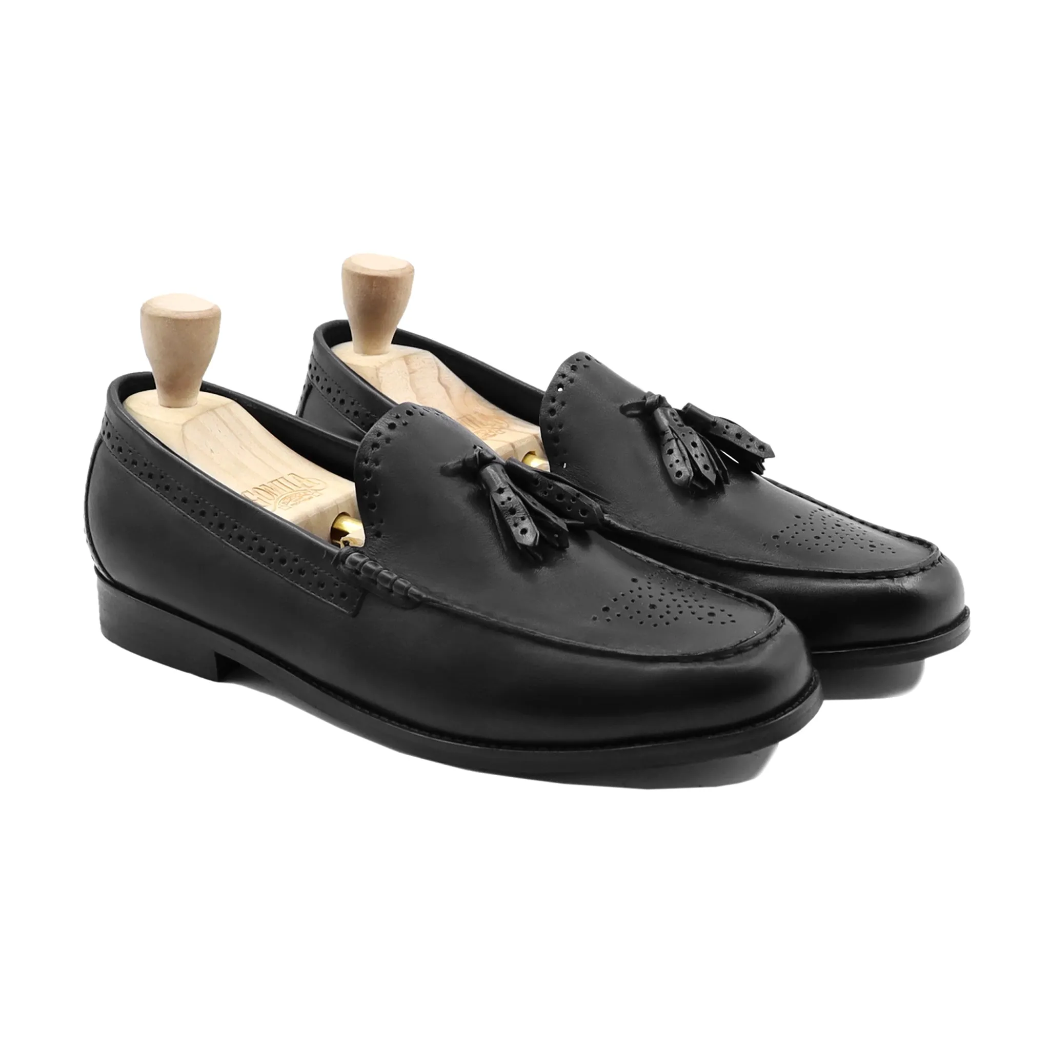 Natal - Men's Black Calf Leather Loafer