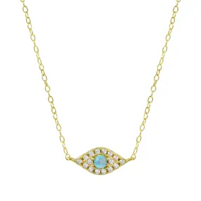 Opal Evil Eye Necklace