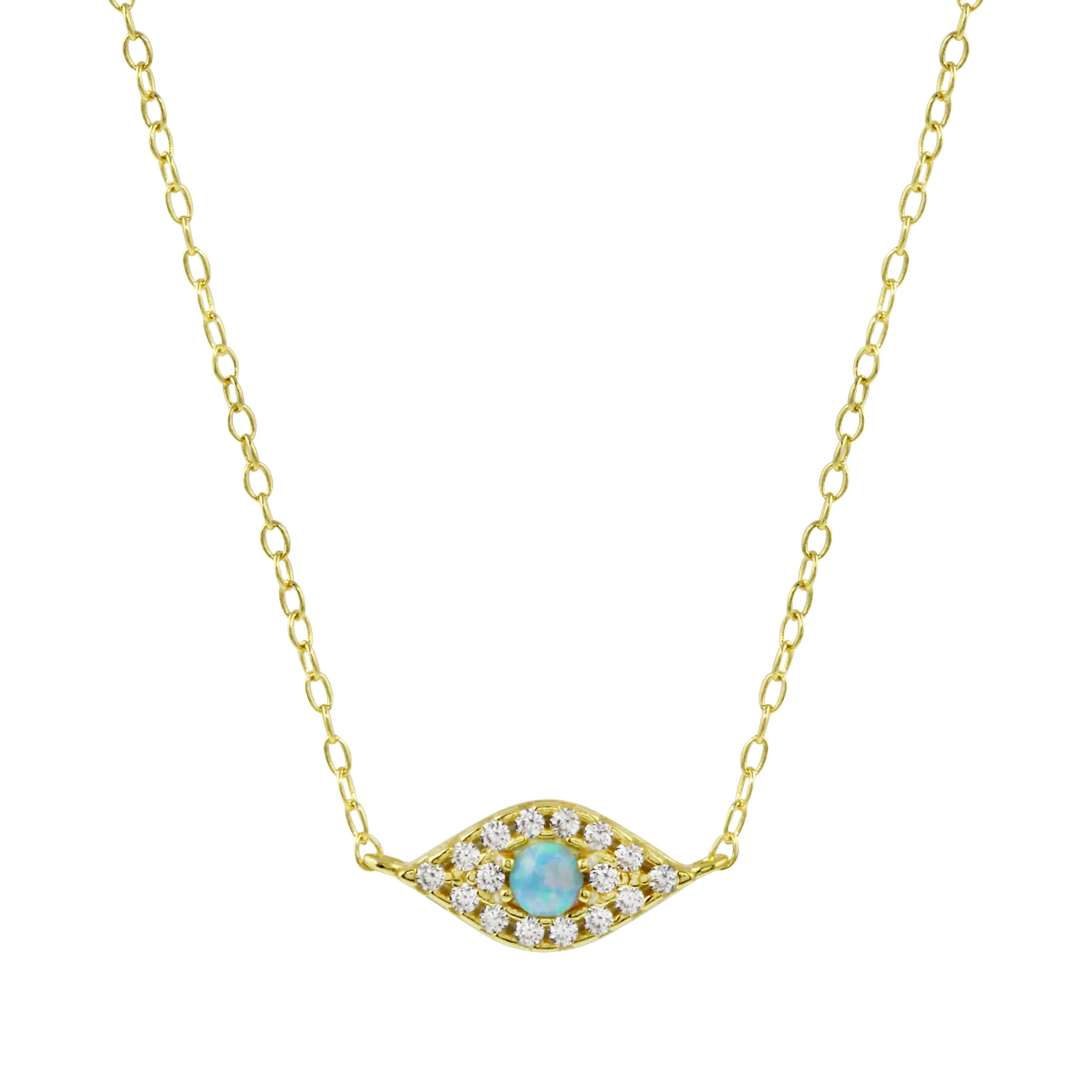 Opal Evil Eye Necklace