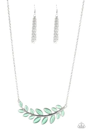 Paparazzi Frosted Foliage - Green Necklace