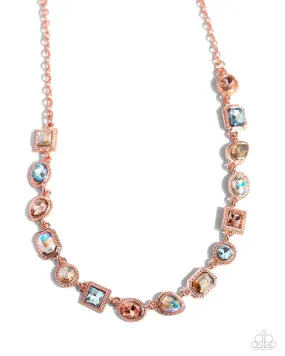 Paparazzi Gallery Glam Copper Necklace & Earring Set