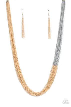 Paparazzi Metallic Merger - Gold Multi Necklace