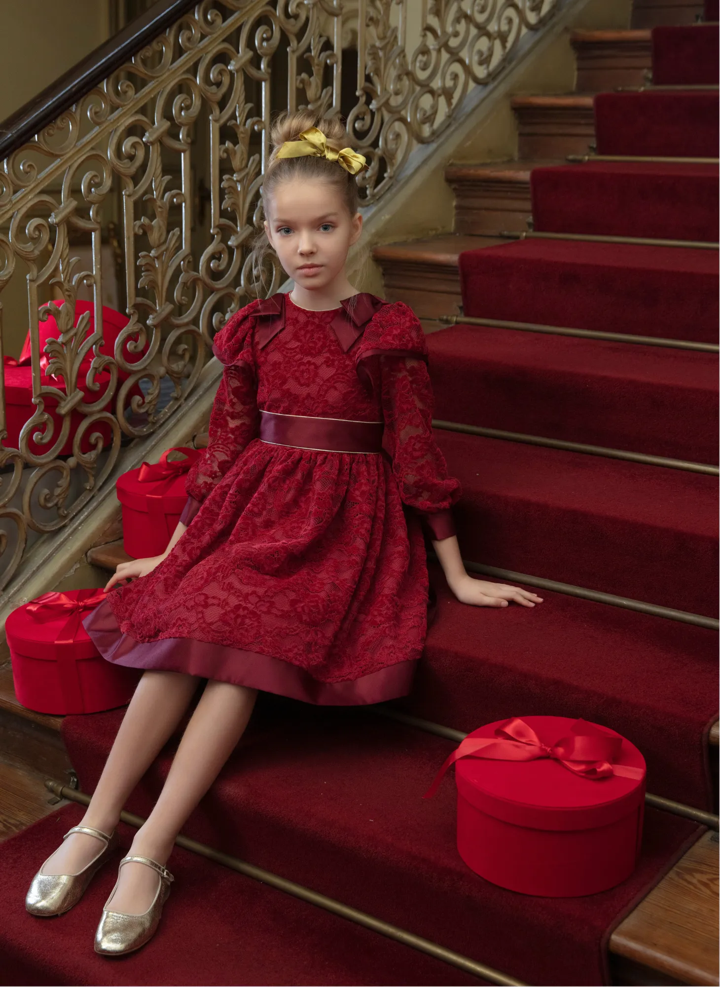 Patachou Red Lace Dress