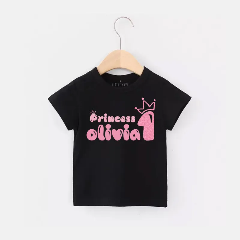 Personalized Princess Birthday T-Shirt - PINK