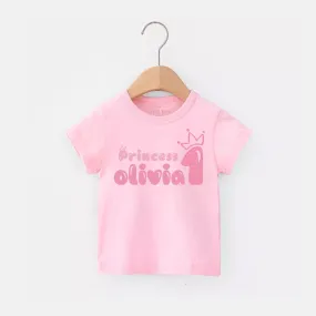 Personalized Princess Birthday T-Shirt - PINK