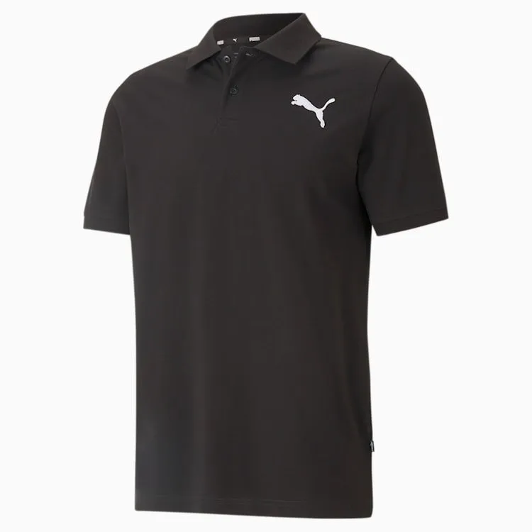 PUMA MEN'S ESSENTIALS PIQUE BLACK POLO