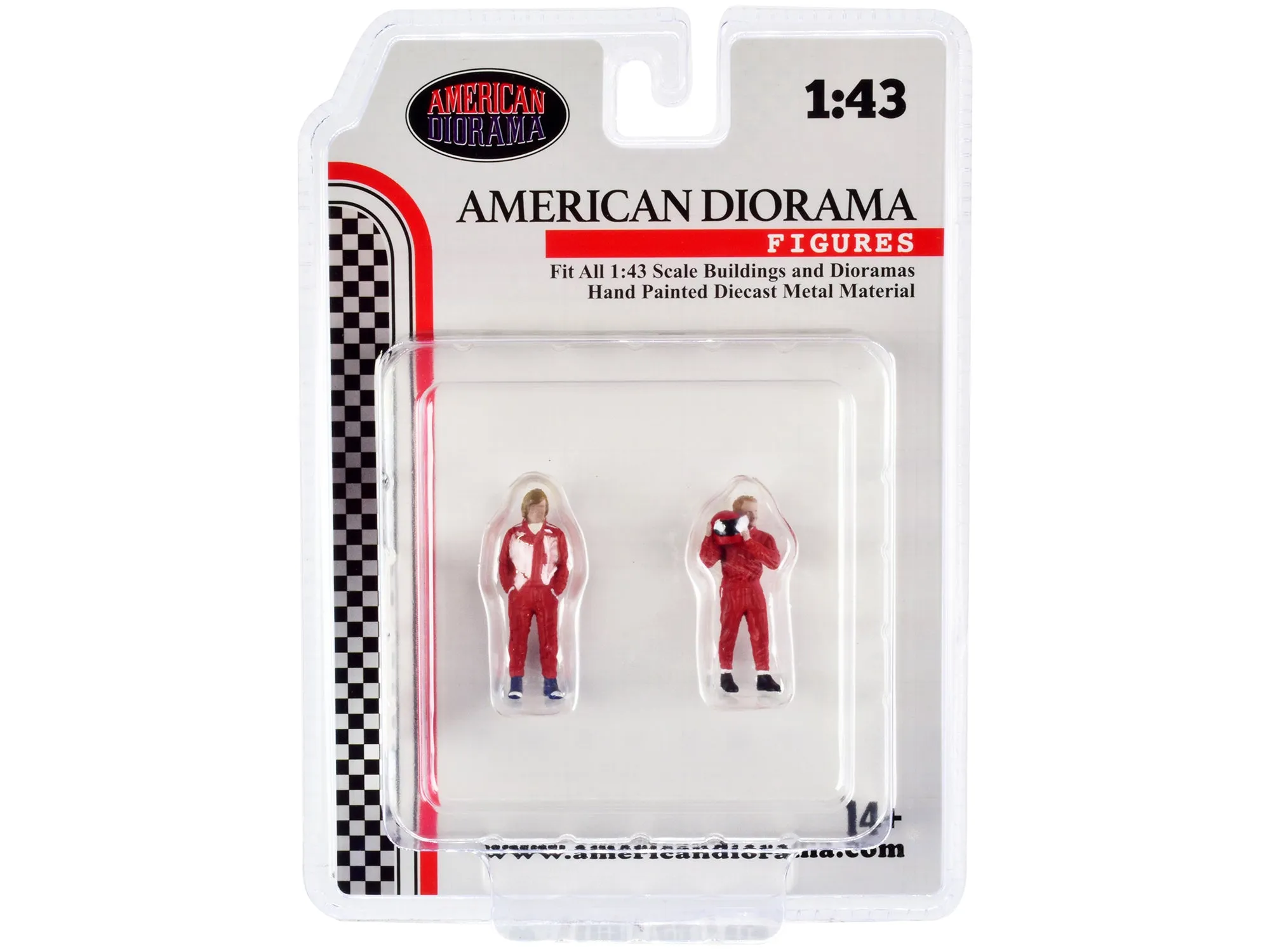 Racing Legends 70's Set of 2 Diecast Figures for 1/43 Scale Models by American Diorama