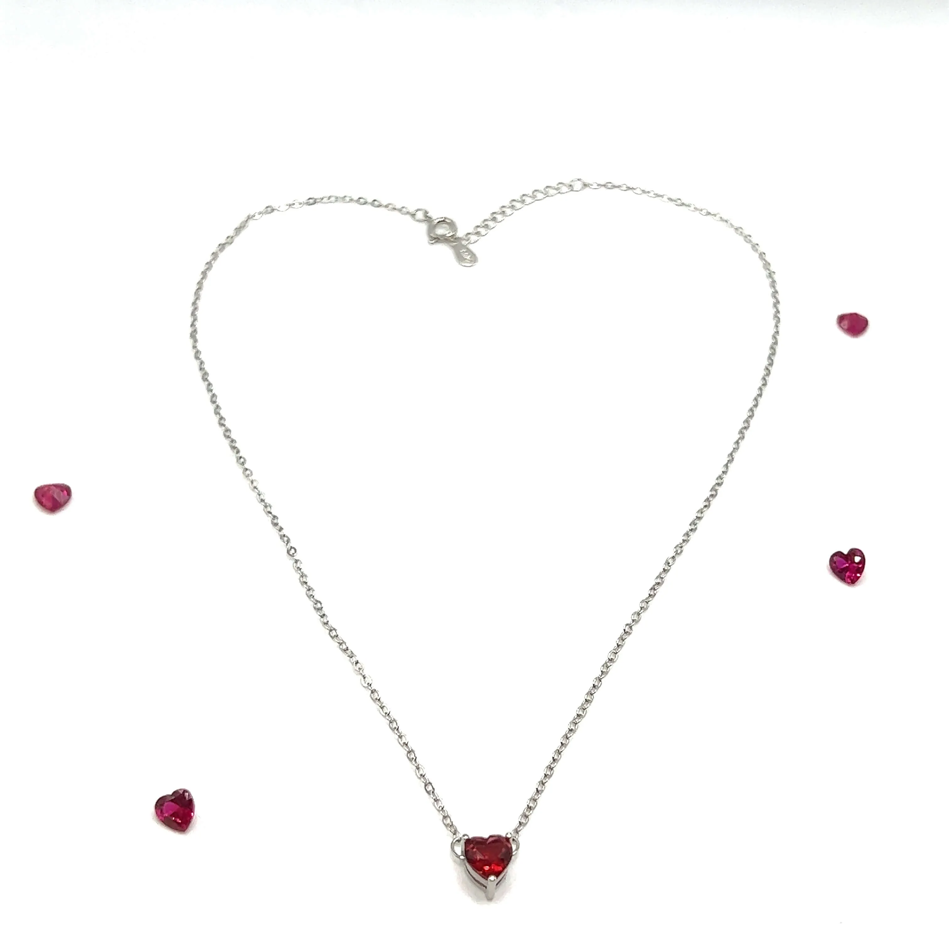 Ruby Love Pendant Necklace